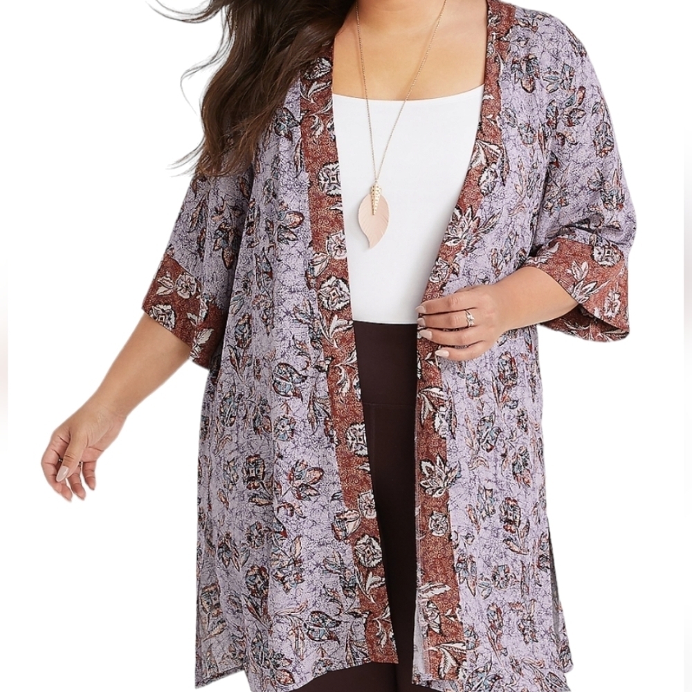 Shortsleeved kimono boho cover up cardigan